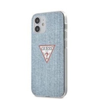 Guess Aizmugurējais vāciņš Guess Apple iPhone 12 mini 5.4'' PC/TPU Denim Triangle Cover Light Blue