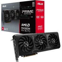 Asus Grafiskās karte / Video kartes Asus  Graphics Card||AMD Radeon RX 9070|16 GB|GDDR6|256 bit|PCIE 5.0 16x|Triple slot Fansink|1xHDMI|3xDisplayPort|PRIME-RX9070-O16G