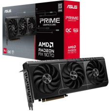 Asus Grafiskās karte / Video kartes Asus  Graphics Card||AMD Radeon RX 9070|16 GB|GDDR6|256 bit|PCIE 5.0 16x|Triple slot Fansink|1xHDMI|3xDisplayPort|PRIME-RX9070-O16G