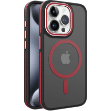 Ilike Aizmugurējais vāciņš iLike Apple iPhone 14 DUAL METAL FRAME MAGSAFE CASE Red