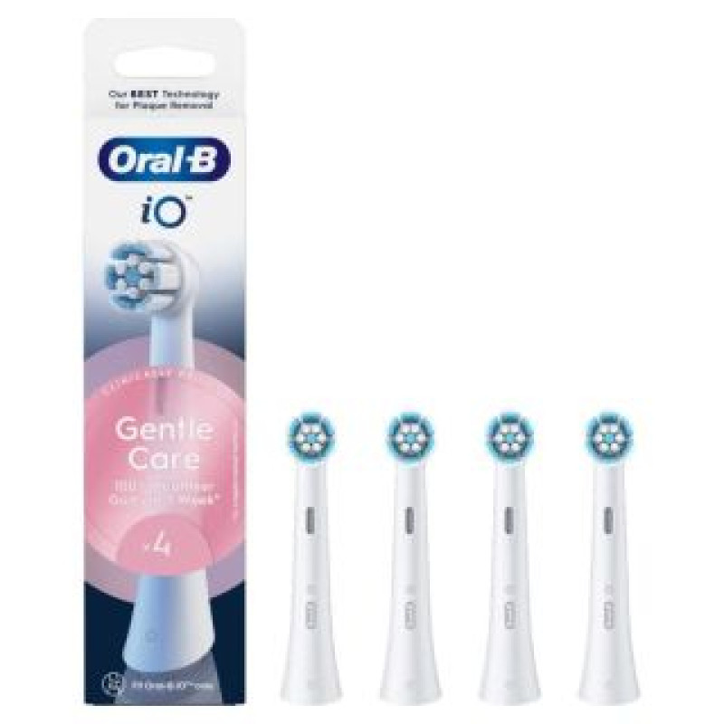 Oral-B Zobu birste Oral-B  Replaceable toothbrush heads | iO Gentle Care | Heads | For adults | Number of brush heads included 4 | Number of teeth brushing modes Does not apply | White
