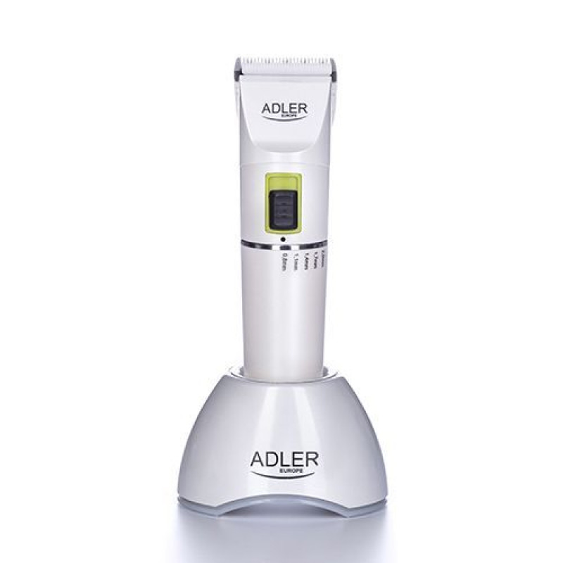 Adler Matu trimmeris Adler  Hair clipper AD 2827 Cordless or corded, Number of length steps 4, White