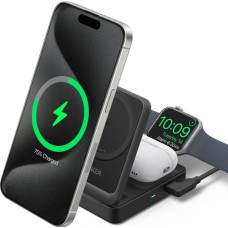 Anker Kontrolieris Anker  MagGo Magnetic Wireless Charger (Qi 2.0, 15W), Foldable 3-in-1 with Charger Bundle, Black |