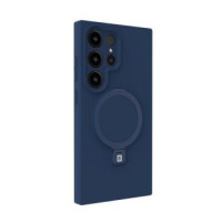 Evelatus Aizmugurējais vāciņš Evelatus Samsung Galaxy S25 Ultra Premium Magnetic with Stand Soft Touch Silicone Case Midnight Blue