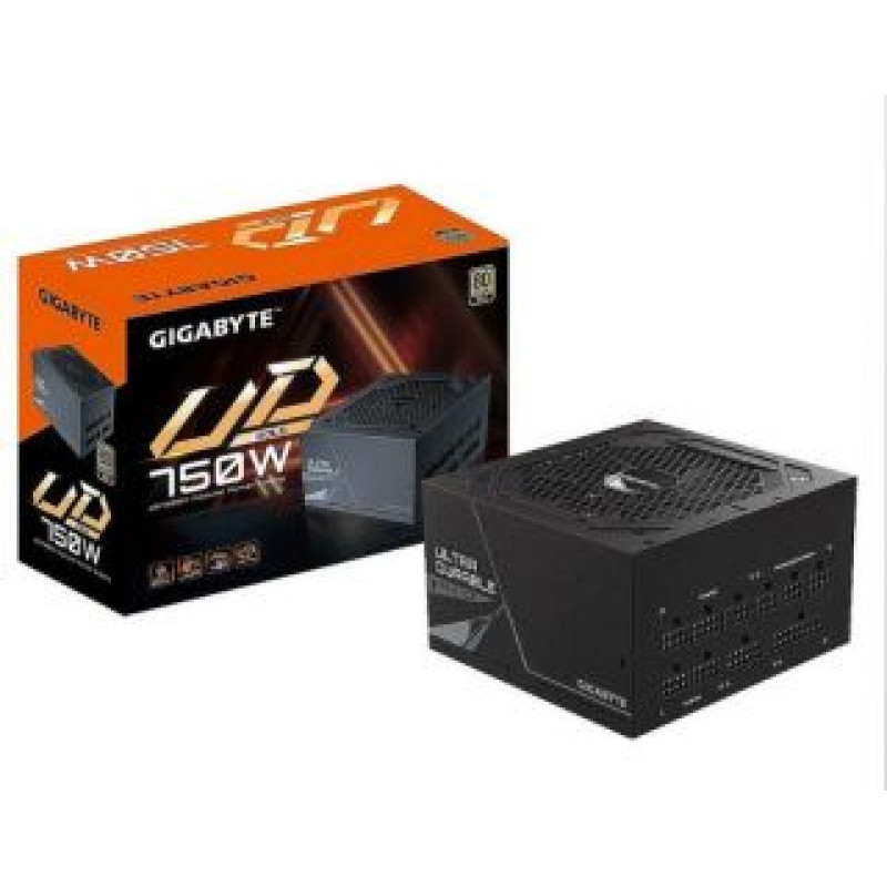 Gigabyte Barošanas bloks Gigabyte  Power Supply||750 Watts|Efficiency 80 PLUS GOLD|PFC Active|MTBF 100000 hours|GP-UD750GM