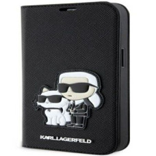Karl Lagerfeld Atveramie maciņi Karl Lagerfeld Apple iPhone 14 Pro Max 6.7 Saffiano Karl&Choupette bookcase Black