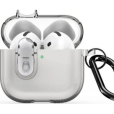 Dux Ducis Maciņš austiņām Dux Ducis Apple AirPods 4 PECL Series PC+TPU Cover with Hook Grey