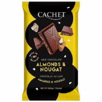 CACHET piena šokolādes tāfelīte ar mandelēm un nugu 300g