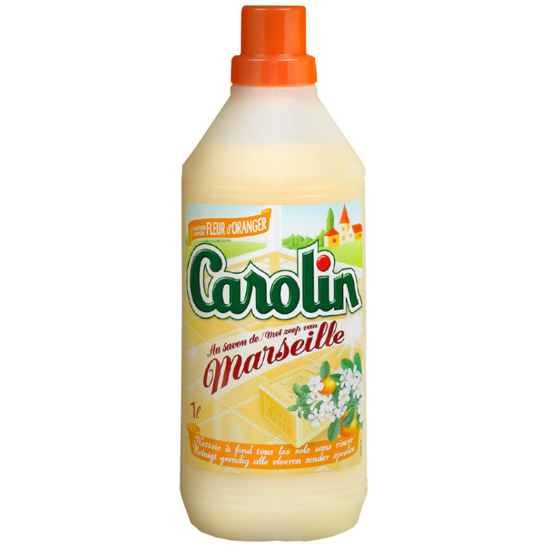 Carolin Marseille Oranger grīdas mazgāšanas līdzeklis ar marseļas ziepju un apelsīnu aromātu 1L