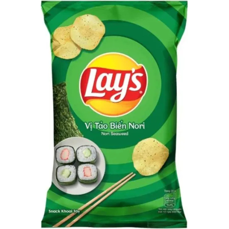 LAY'S Seaweed Snack čipsi 90g