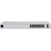 Ubiquiti Nevadāms centrmezgls UBIQUITI  Switch||USW-16-POE|Type L2|Desktop/pedestal|Rack|16x10Base-T / 100Base-TX / 1000Base-T|2xSFP|PoE ports 16|PoE+ ports 8|18 Watts|USW-16-POE