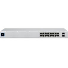 Ubiquiti Nevadāms centrmezgls UBIQUITI  Switch||USW-16-POE|Type L2|Desktop/pedestal|Rack|16x10Base-T / 100Base-TX / 1000Base-T|2xSFP|PoE ports 16|PoE+ ports 8|18 Watts|USW-16-POE
