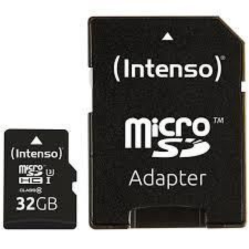 Intenso Cita datorprece Intenso  MEMORY MICRO SDHC 32GB C10/W/ADAPTER 3433480