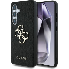 Guess Aizmugurējais vāciņš Guess Samsung Galaxy S25 Plus Etui Grained Big 4G Logo Small Classic Logo Black