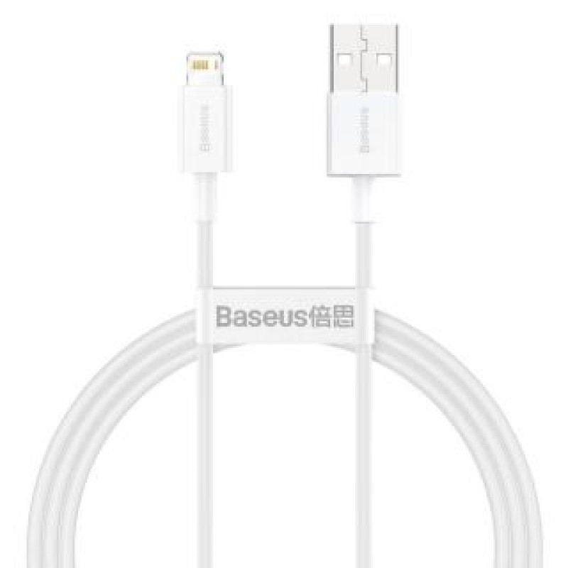 Baseus Kabelis Baseus  CABLE LIGHTNING TO USB 1M/WHITE CALYS-A02