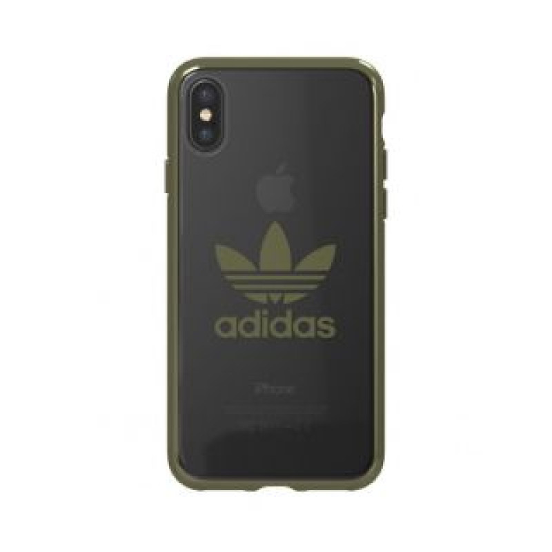 Adidas Aizmugurējais vāciņš Adidas Apple iPhone X/Xs OR Clear Case Green
