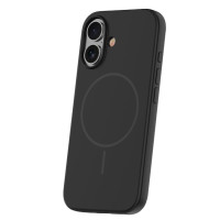 Ilike Aizmugurējais vāciņš iLike Apple iPhone 16 Soft Touch Silicone case With Magnetic Black