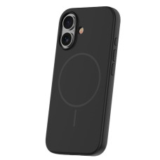 Ilike Aizmugurējais vāciņš iLike Apple iPhone 16 Soft Touch Silicone case With Magnetic Black