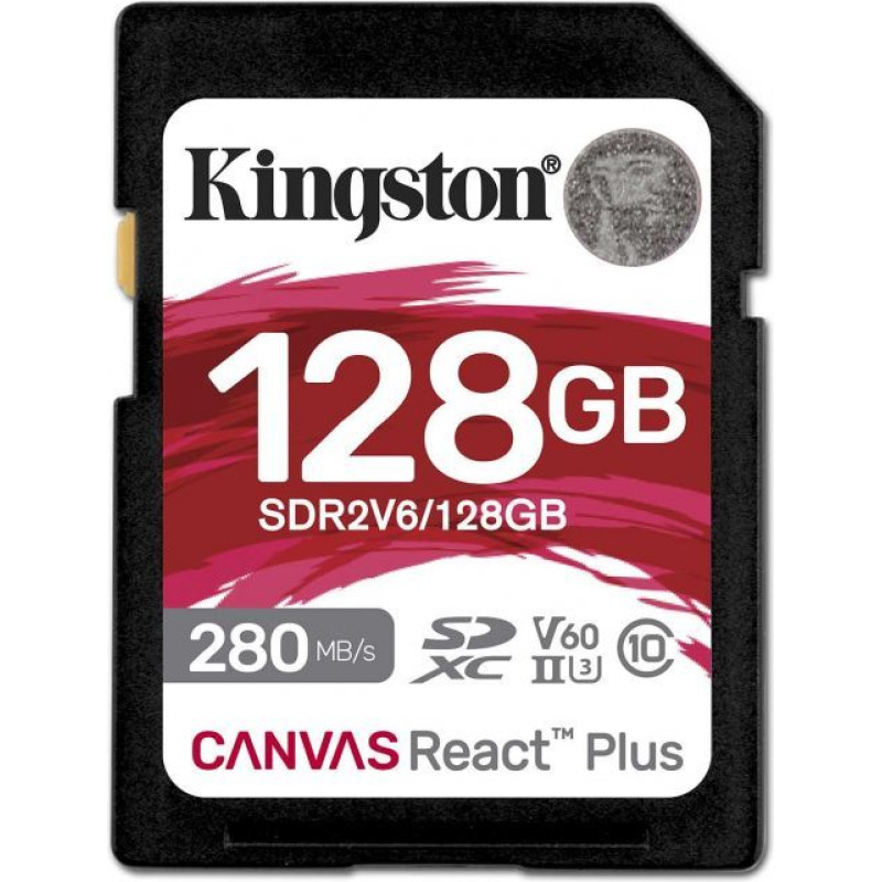 Kingston Atmiņas kartes Kingston  UHS-II Video Speed Class (V60) | 128 GB | SD | Flash memory class Class 10, UHS-II, U3, V60