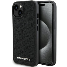 Karl Lagerfeld Aizmugurējais vāciņš Karl Lagerfeld Apple Karl Lagerfeld Quilted K Pattern case for iPhone 15 - black