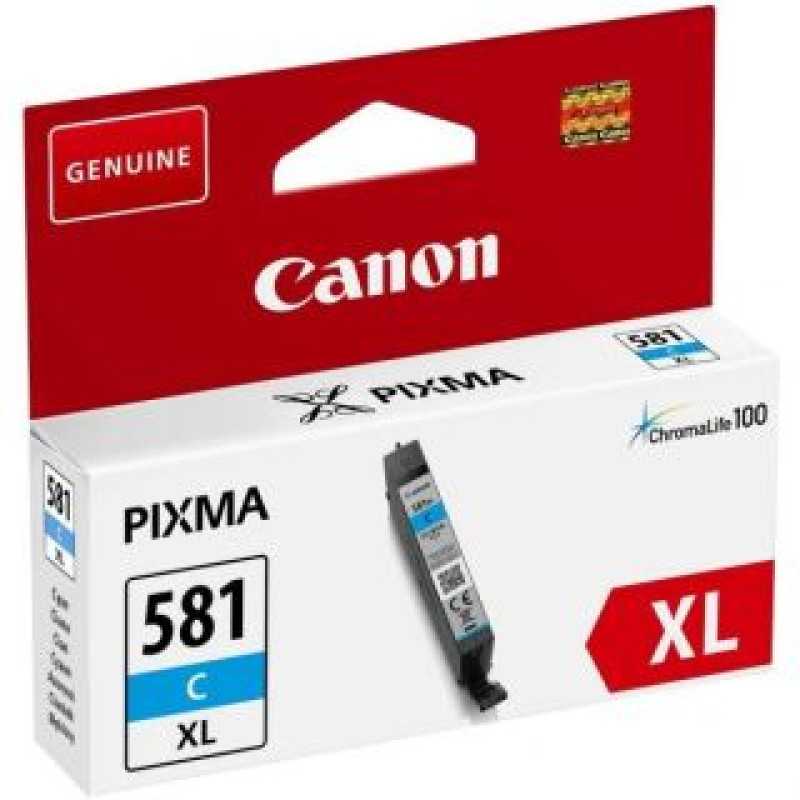 Canon Aksesuāri un izejmateriāli Canon  Cartriges CLI581XLC Inkjet, Cyan