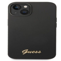 Guess Aizmugurējais vāciņš Guess Apple iPhone 14 Plus Liquid Silicone Metal Logo Case Black
