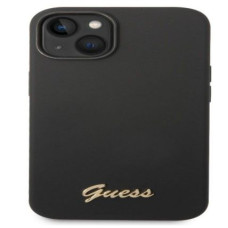 Guess Aizmugurējais vāciņš Guess Apple iPhone 14 Plus Liquid Silicone Metal Logo Case Black