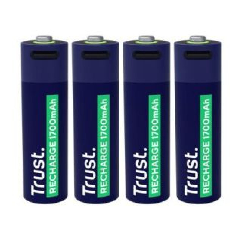 Trust Serveru  - Citi piederumi Trust  BATTERY RECH. LI-ION AA 1.5V/1700MAH USB-C 4P 25631