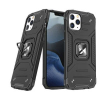 Wozinsky Aizmugurējais vāciņš Wozinsky Apple iPhone 12 Pro Max Ring Armor Case Kickstand Tough Rugged Cover Black