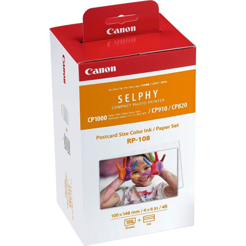 Canon Aksesuāri un izejmateriāli Canon  Color Ink/Paper Set for SELPHY CP1300 Printer RP-108