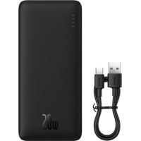 Baseus Ārējais akumulators Baseus  Baseus Airpow 20W 20000mAh Power Bank with Baseus Simple Series USB-A - USB-C 50cm Cable - Black