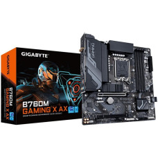 Gigabyte Pamatplate Intel procesorsiem Gigabyte  Mainboard||Intel B760 Express|LGA1700|Micro-ATX|Memory DDR5|Memory slots 4|1xPCI-Express 4.0 16x|1xM.2|1xHDMI|1xDisplayPort|5xUSB 2.0|3xUSB 3.2|1xRJ45|3xAudio port|B760MGAMINGXAX1.1