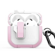 Dux Ducis Maciņš austiņām Dux Ducis - AirPods 4 PECP Series PC+TPU Cover with Hook White Pink