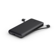 Belkin Ārējais akumulators Belkin  BOOST CHARGE Plus Power Bank 10000 mAh, Integrated LTG and USB-C cables, Black, 18 W
