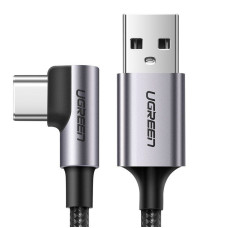 Ugreen Kabelis Ugreen  Ugreen US284 50941 USB-A (straight) / USB-C (angled) 3A Cable 1m - Gray