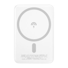 Dudao Ārējais akumulators Dudao  Dudao wireless powerbank MagSafe 10W (5W Magsafe) 5000mAh + metal adapter ring for magnetic charging white (K14S)