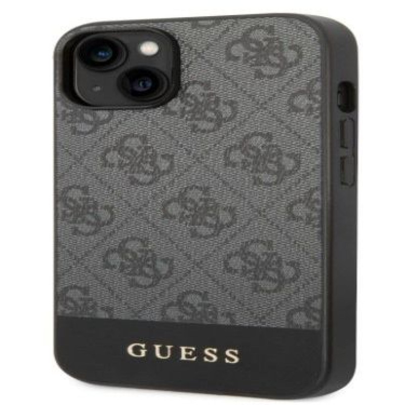 Guess Aizmugurējais vāciņš Guess Apple Phone 14 Plus Stripe Case Grey