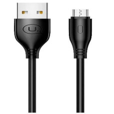 Usams Kabelis USAMS Apple US-SJ266 U18 Flexi PVC Universal Lightning to USB Data&Fast 2A Charger Round Plug Cable 1m Black