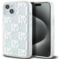 Dkny Aizmugurējais vāciņš DKNY Apple iPhone 15 hardcase Liquid Glitter Multilogo White