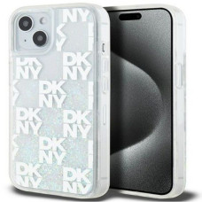 Dkny Aizmugurējais vāciņš DKNY Apple iPhone 15 hardcase Liquid Glitter Multilogo White