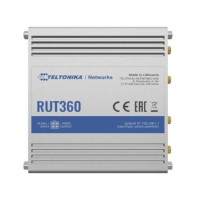 Teltonika Rūteris Teltonika  Industrial Cellular Router RUT360 LTE CAT6 	1 x LAN ports, 10/100 Mbps, compliance with IEEE 802.3, IEEE 802.3u standards, supports auto MDI/MDIX crossover Mbit/s, Ethernet LAN (RJ-45) ports 2 x RJ45 ports, 10/100 Mbps, Mesh S