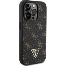 Guess Aizmugurējais vāciņš Guess Apple iPhone 15 Pro 4G Triangle Metal Logo Black