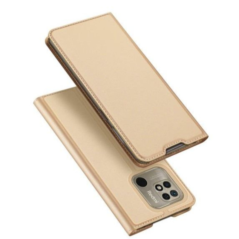 Dux Ducis Atveramie maciņi Dux Ducis Xiaomi Redmi 10C Skin Pro Flip Case Gold