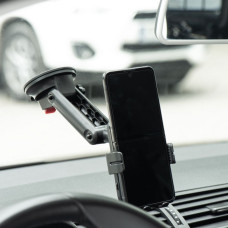 Forcell Auto turētājs Forcell  FORCELL F-GRIP HS4 car holder for windshield / dasboard with wireless charging 15W black