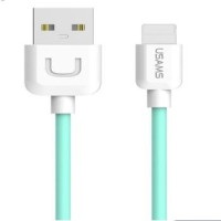 Usams Kabelis USAMS Apple US-SJ097 U-Turn Durable TPE Universal Lightning to USB Data&Fast 2A Charger Cable 1m Green
