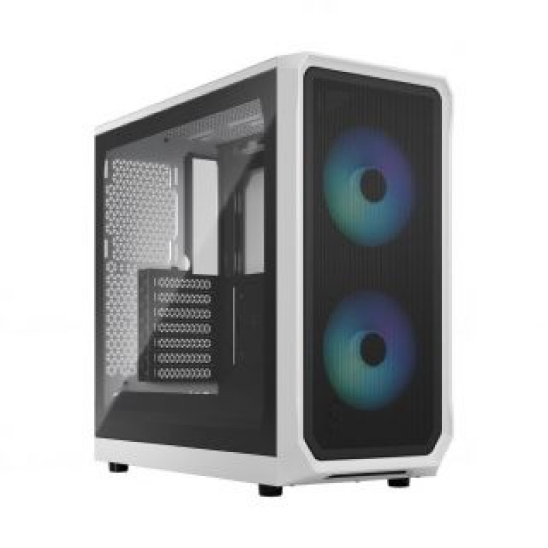 Fractal Design Datoru korpusi Fractal Design  Focus 2 RGB White TG Clear Tint, Midi Tower, Power supply included No