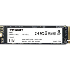 Patriot Cietais disks SSD Patriot  SSD||P300|1TB|M.2|PCIE|NVMe|3D NAND|Write speed 1650 MBytes/sec|Read speed 2100 MBytes/sec|3.8mm|TBW 480 TB|P300P1TBM28