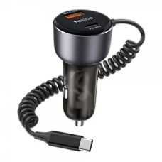Yesido Auto lādētāji yesido  Y56 60W Fast Charging Car Charger | Built-in Type-C car cigarette lighting port charger adapter Gray