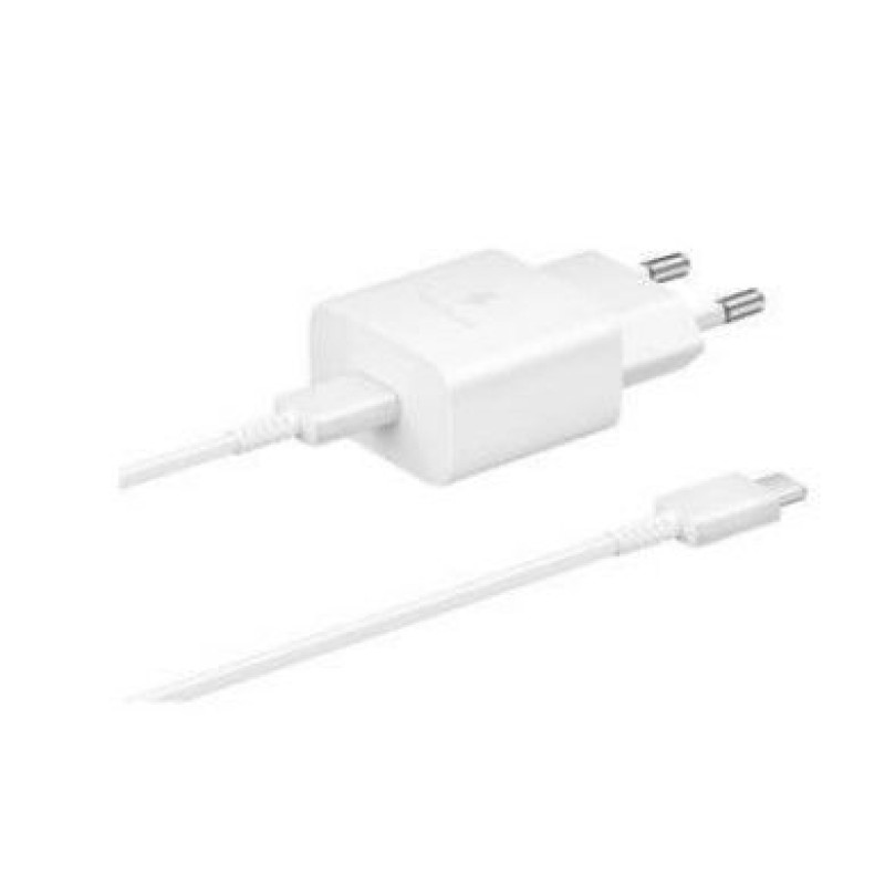 Samsung Adapteris Samsung  Samsung USB-C Travel Charger 15W White + USB-C Data Cable White