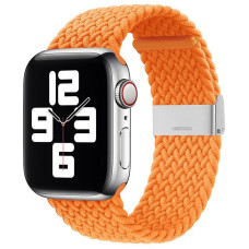 Ilike Siksniņa iLike Apple Watch 42/44/45mm Braided Fabric Strap Orange